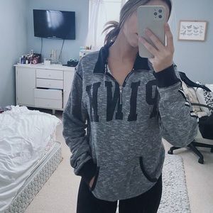 ❌SOLD❌ PINK Victoria’s Secret Quarter Zip